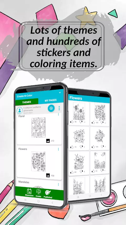 Create-N-Color: Coloring Book, The free coloring book app for adults that  allows you to design your own coloring pages.